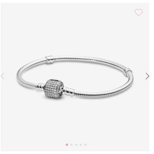 PANDORA sparkling clasp snake charm bracelet
